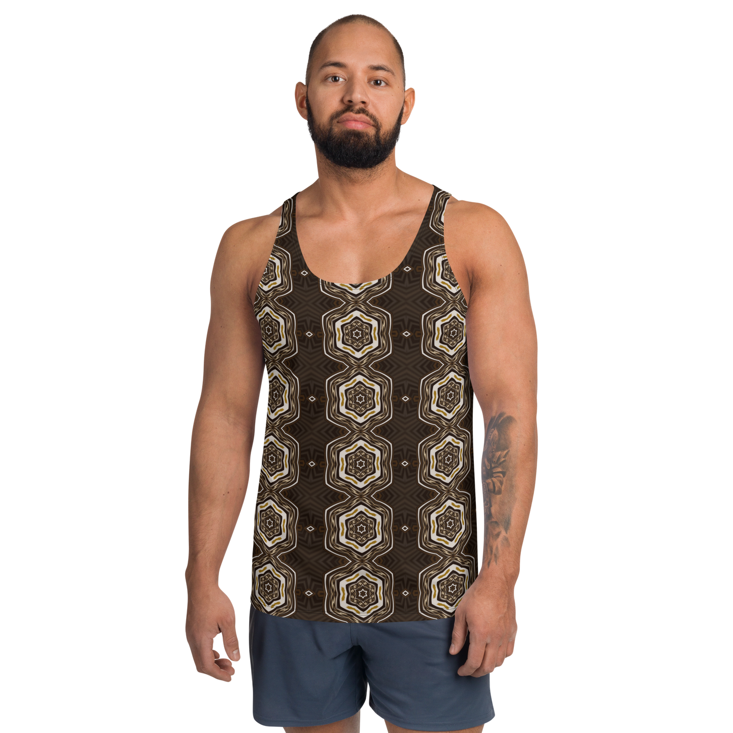 Wooden Fractal- Unisex Tank Top