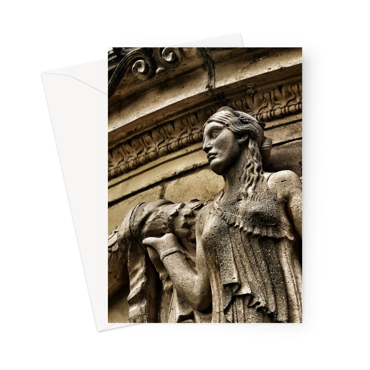 Woman In Stone Greeting Card