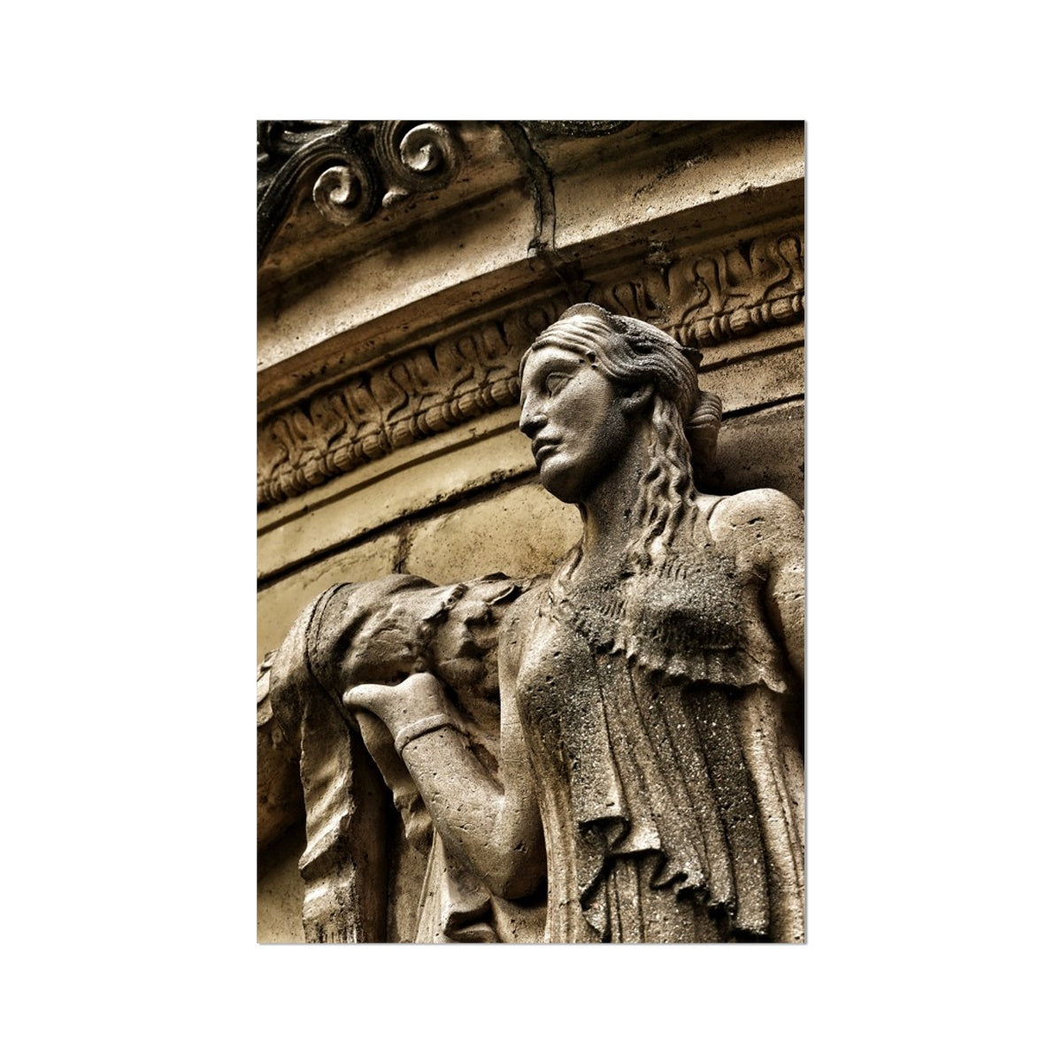 Woman In Stone Photo Art Print