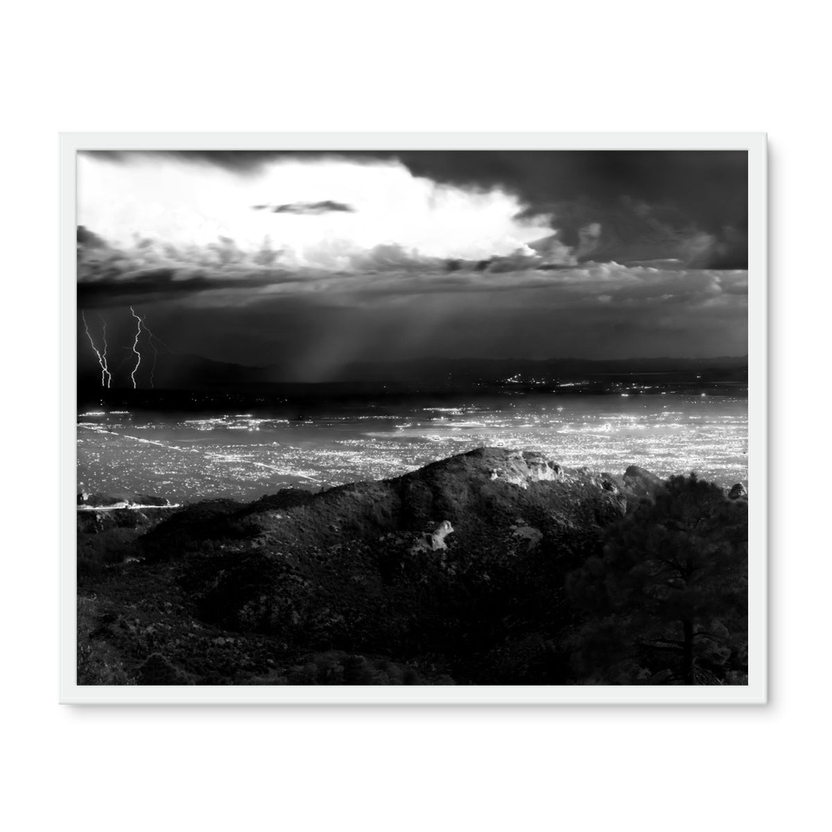 Storms Over Tucson Framed Photo Tile