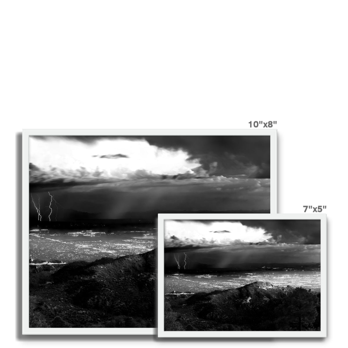 Storms Over Tucson Framed Photo Tile