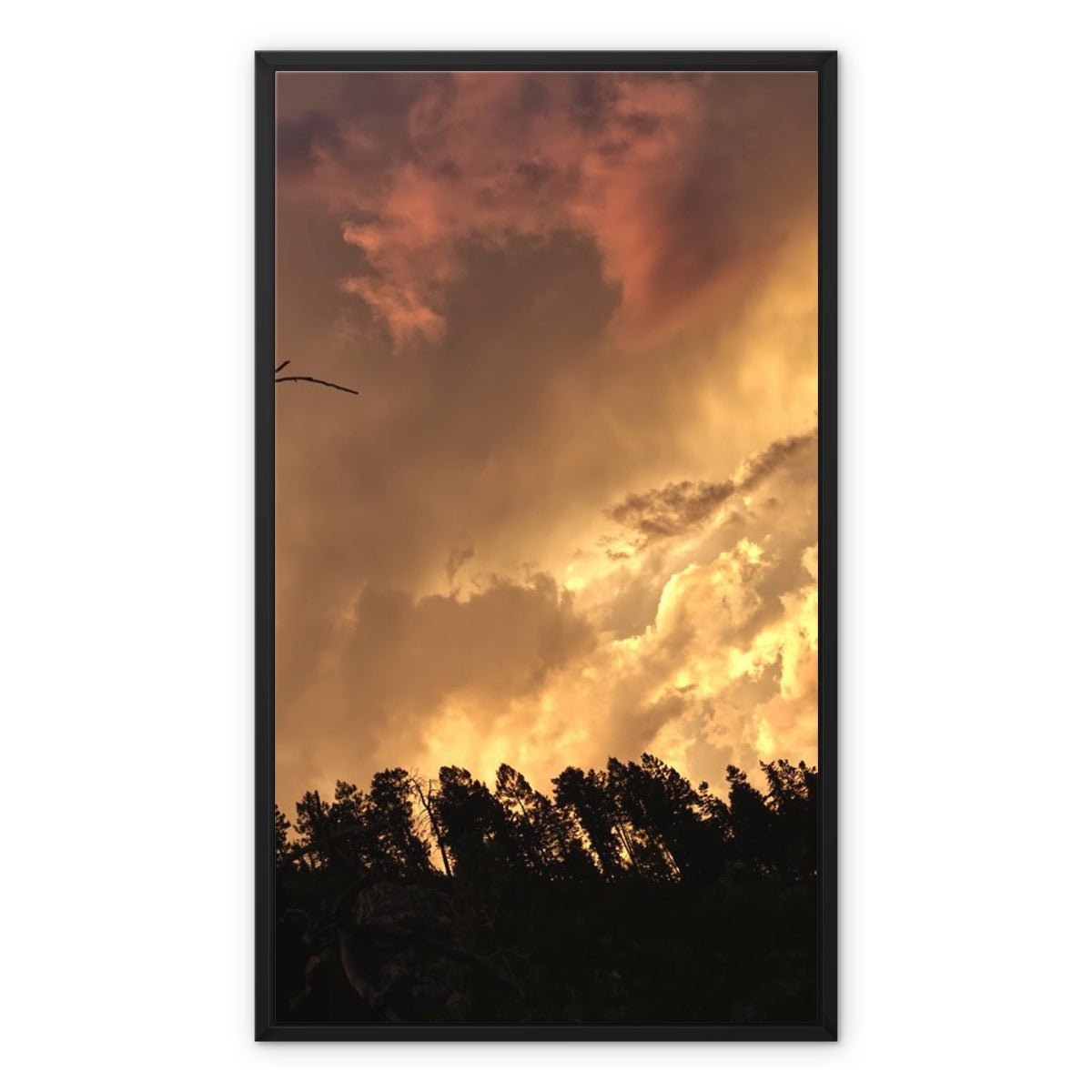 Tilted World Framed Canvas