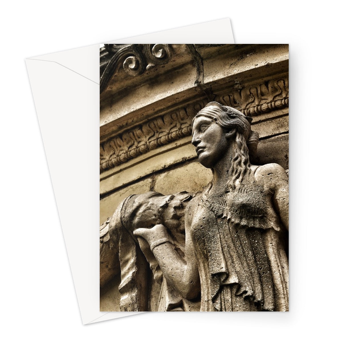 Woman In Stone Greeting Card